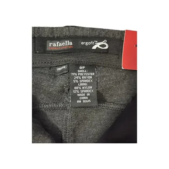 Rafaella jeans women size 8p dark gray ergofit slimming trimming new with tags - Picture 4 of 7